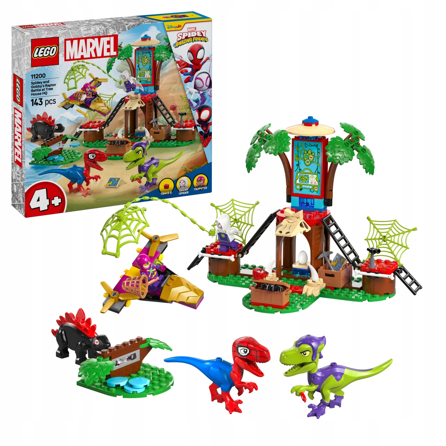 Lego Marvel 11200 Spidey, Gobby a raptoří bitva na základně na stromě