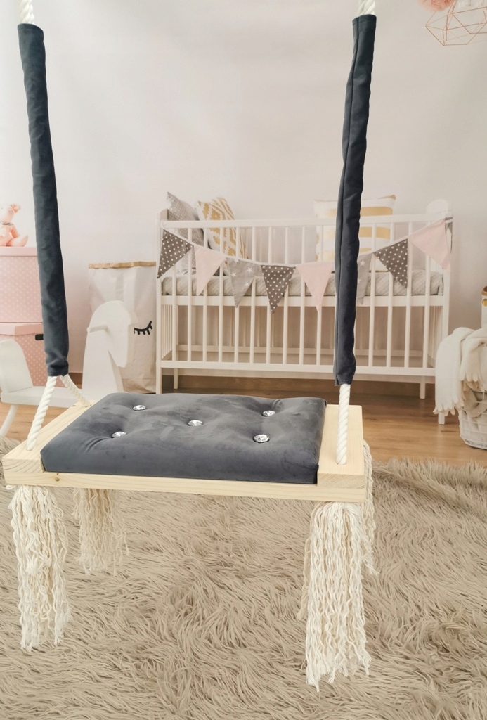 Huśtawka dla dzieci ławka plusz DoM ogród kolory Szerokość siedziska 25 cm