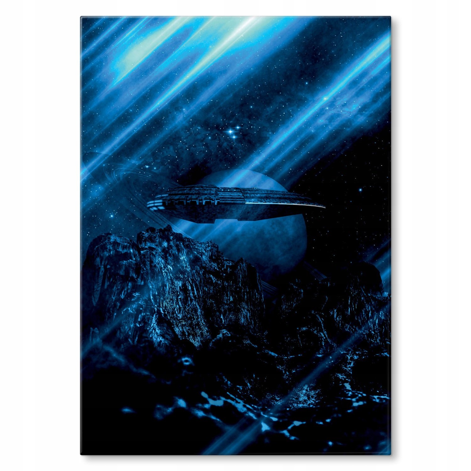 Kovový plakát Modrá planeta Dárek 42 x 59 cm