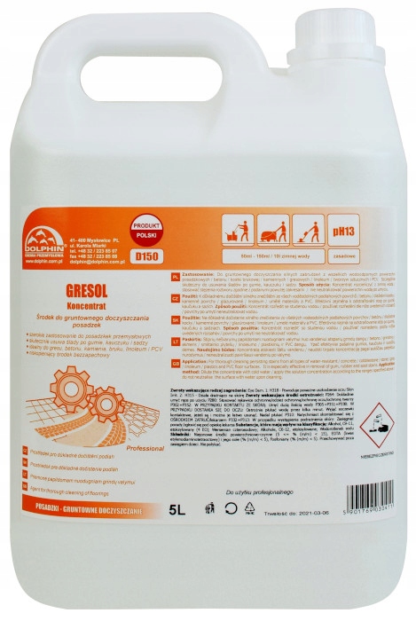 Płyn Dolphin Gresol 5l doczyszczanie podłóg