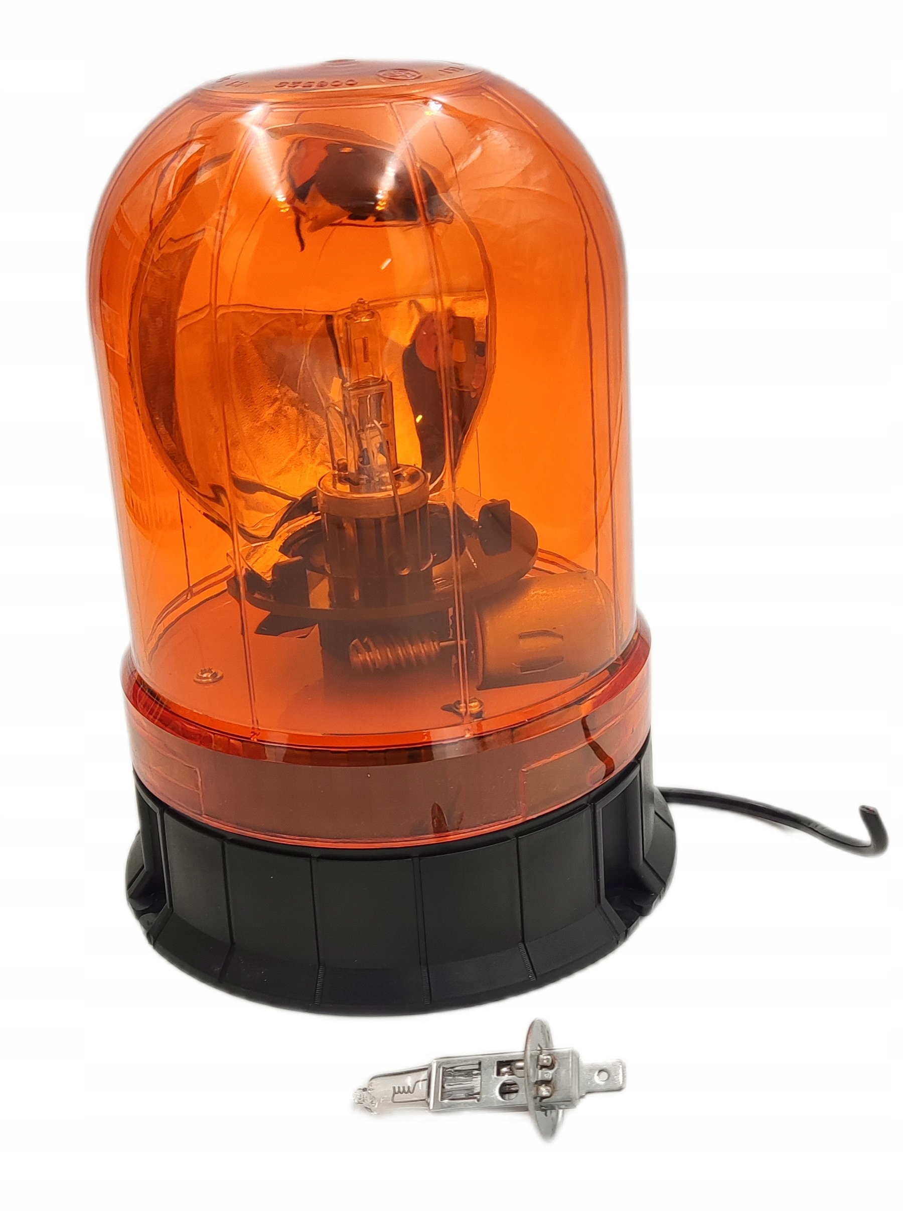 Lampa ostrzegawcza błyskowa kogut 12/24V przykręcany żarówka H1 E8 R65