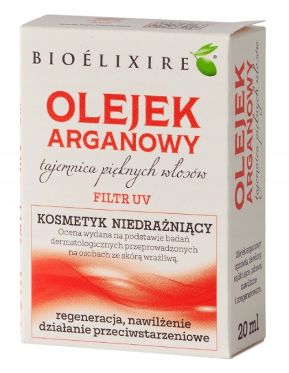 Bioelixire Olejek Arganowy do Włosów Argan Uv 20ml