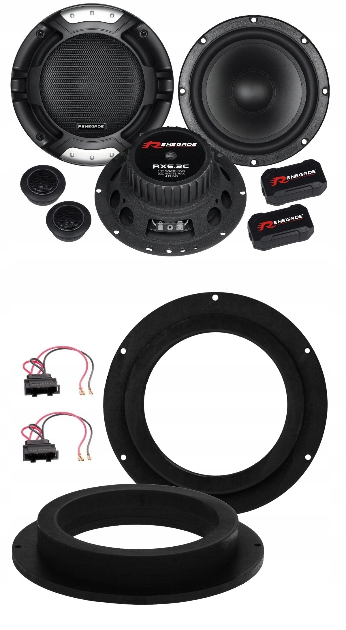 Renegade RX6.2C Automobilové reproduktory 165 mm Vw Amorok Touareg Caddy Tiguan