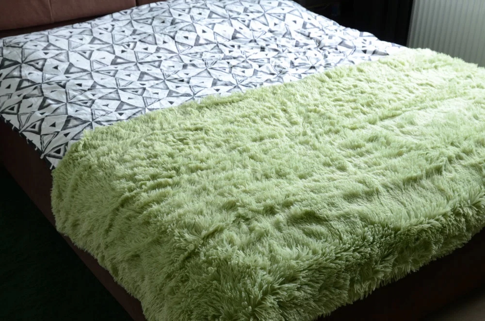 Narzuta Koc Włochacz Futrzak 160x200 Pistacjowy Marka eStilex