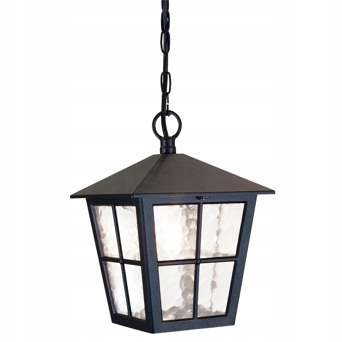 Vonkajšia závesná záhradná lampa s klasickou čiernou lampou Elstead