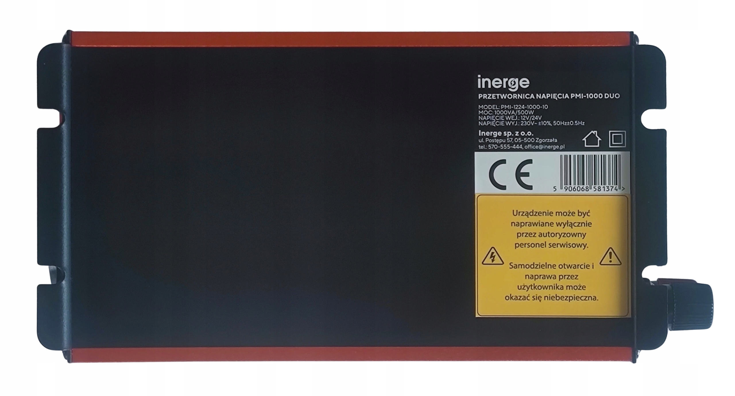 PRZETWORNICA NAPIĘCIA DUO 12V i 24V 230V 1000VA 500W MODYFIKOWANY SINUS USB EAN (GTIN) 5906068581374