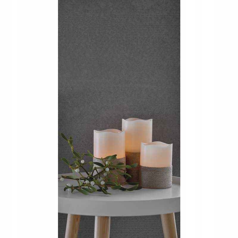 Świece woskowe LED sznurek vintage IP20 timer pilot kpl. 3 szt Rodzaj inny