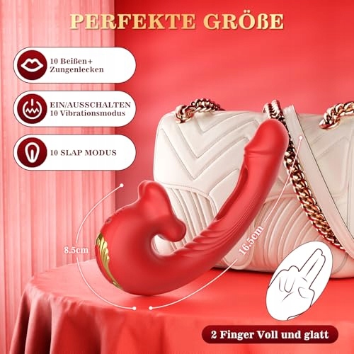 DILDO VIBRATOR G Punkt Zestaw z Klitorisstymulacją 10 Trybów Wibracji — miniatura 7