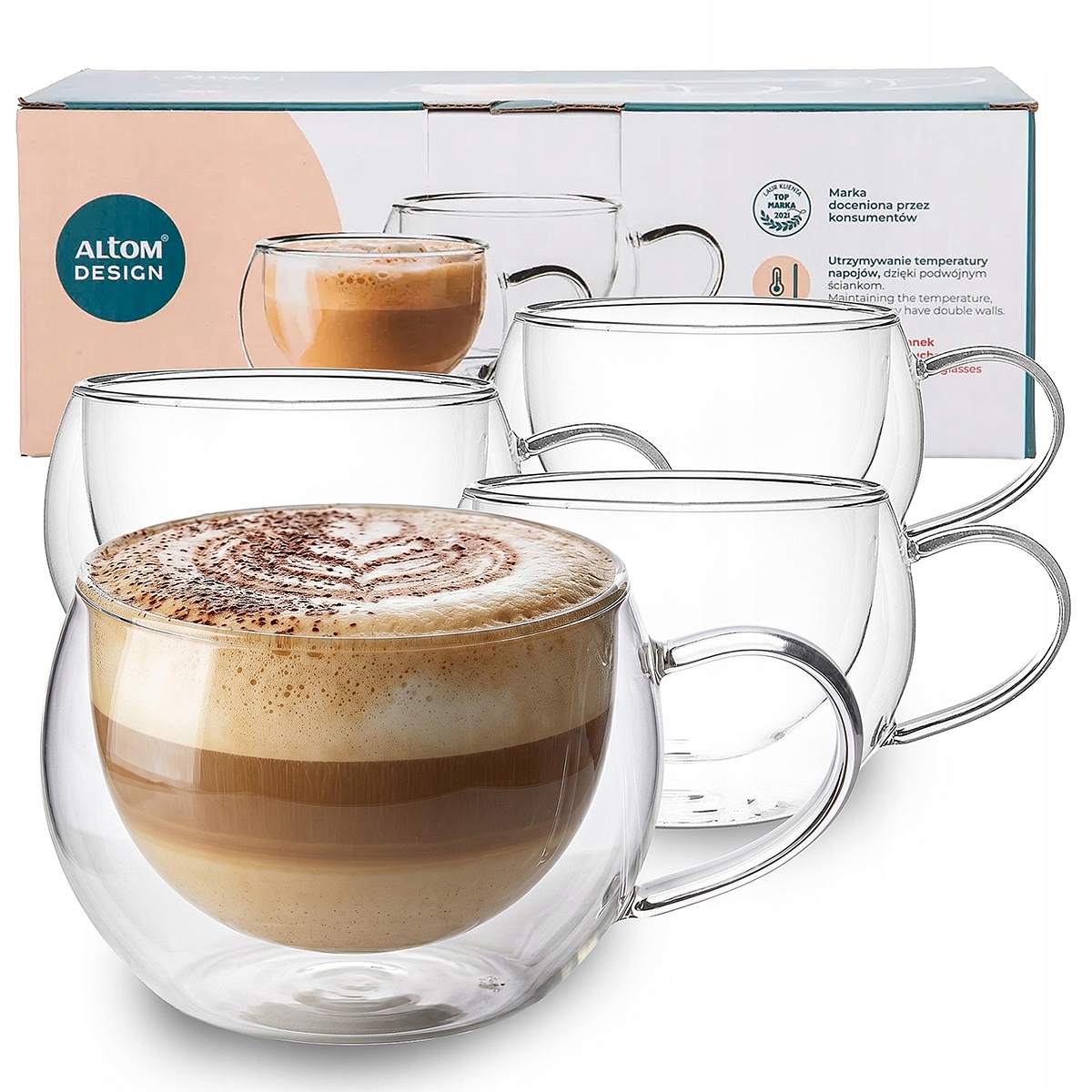 Termosklenice na kávu Altom Design Andrea 300 ml 4 ks