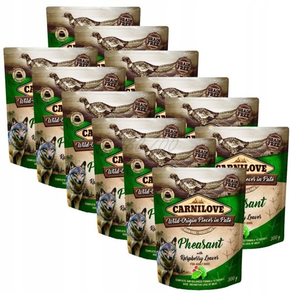 Levně Carnilove Dog Physiological Bažant & Malinové listy mokré krmivo Bažant 12x300g 12 balení