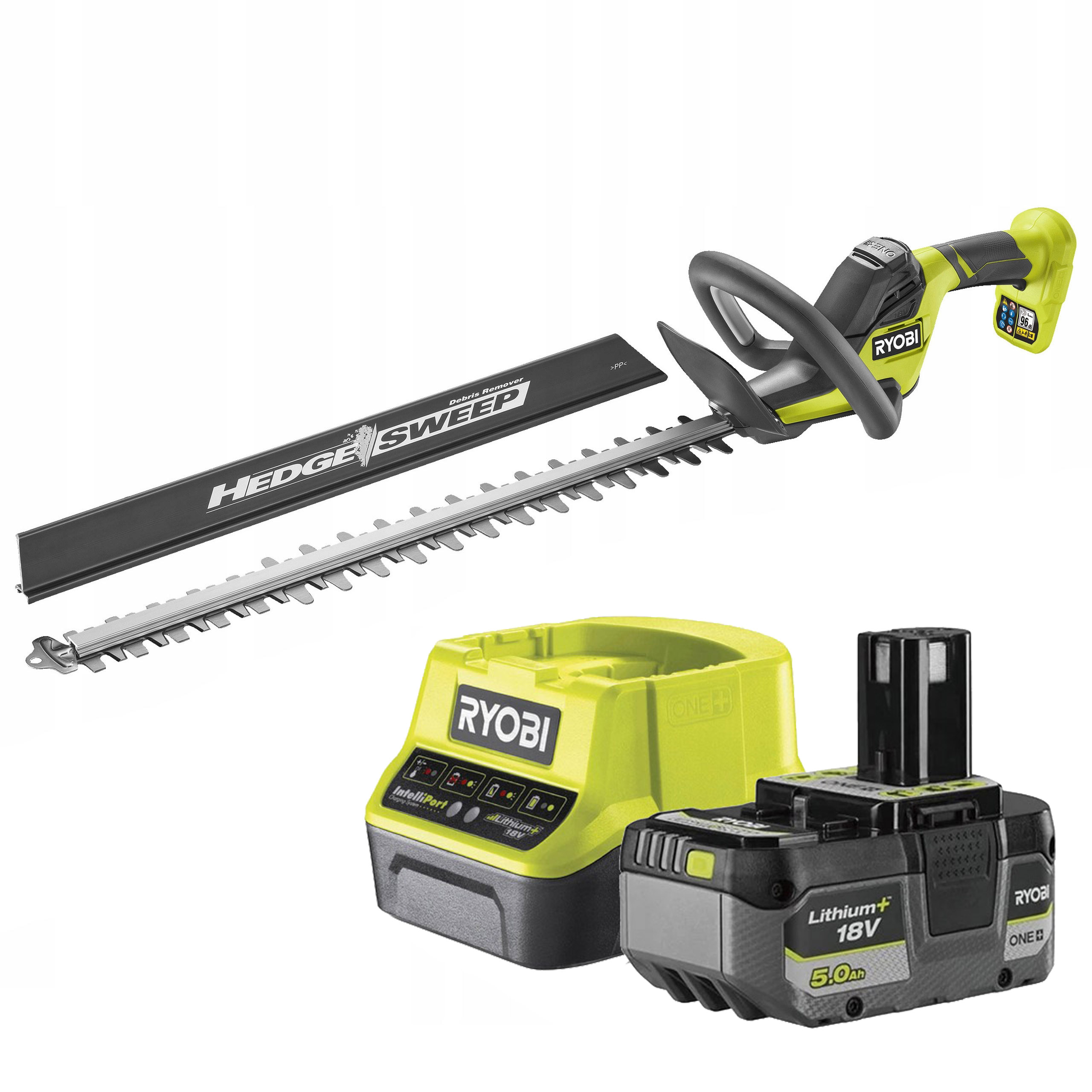 Nožnice Na Živý Plot 18V Ryobi RY18HT55A nabíjačka akumulátor 5Ah