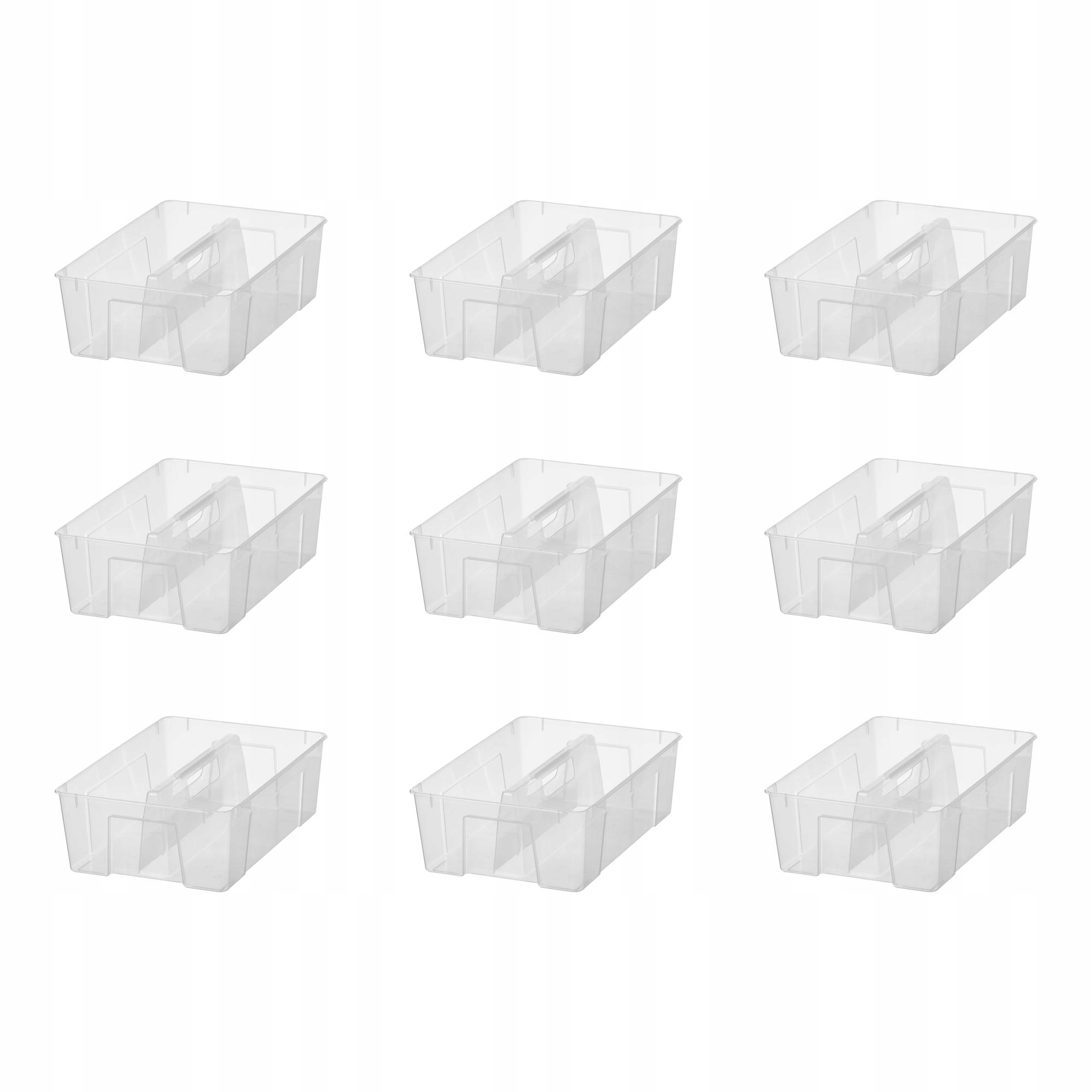 9 ks Vložka Samla 11 22 l průhledný 37x25x12 cm s přihrádkami