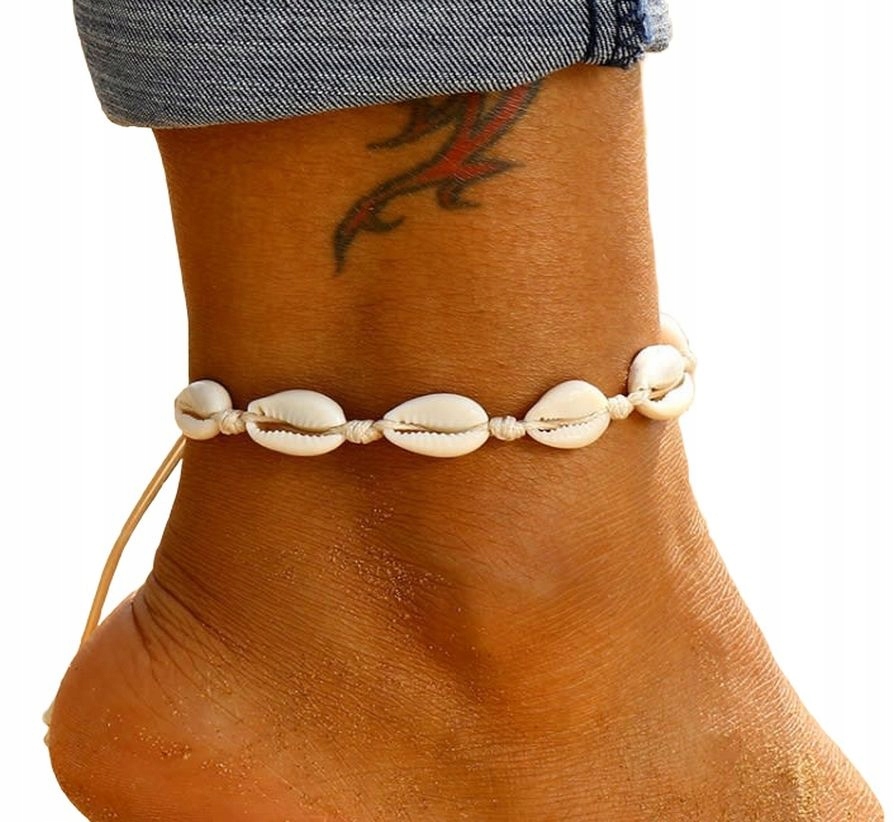 BRANSOLETKA MUSZLE MUSZELKI SEASHEL SUMMER NA NOGĘ Marka bez marki