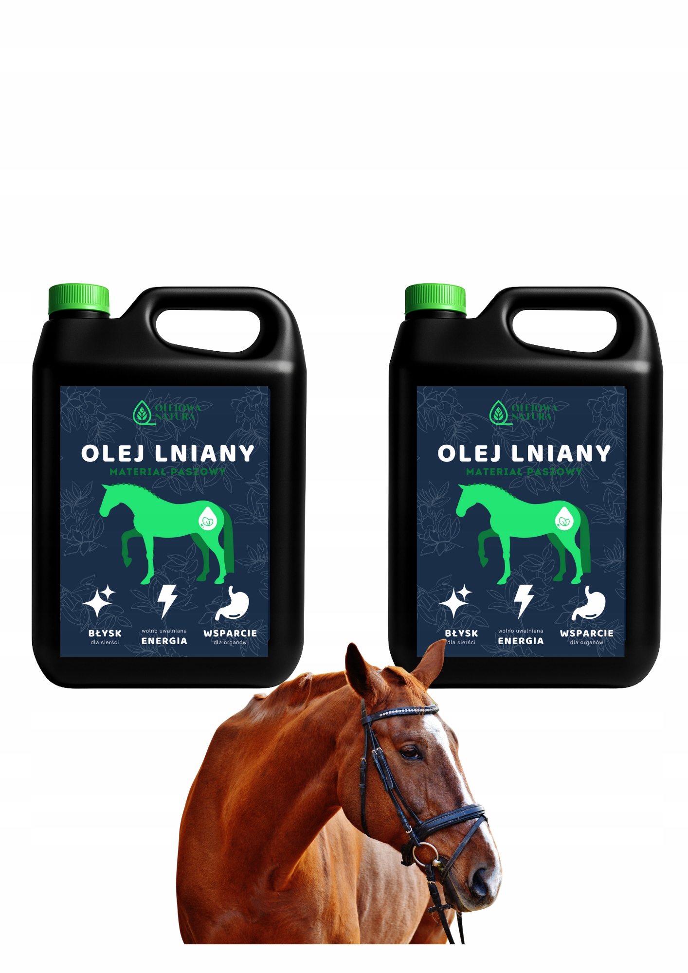 Lněný Olej Pro Koně 10 l Premium zdravý, čerstvý Polský výrobce 10 l