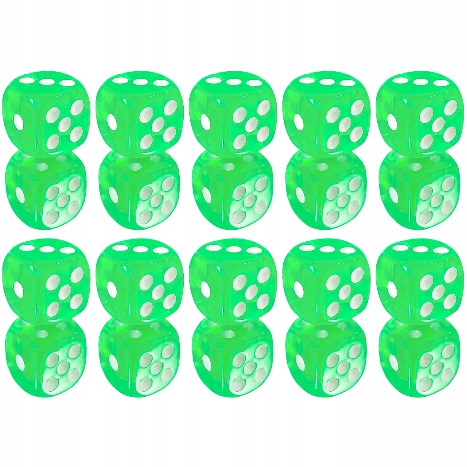 ZESTAW 10 KOSTEK K6 RPG ZIELNIK DRUIDA KOŚĆ 1,1 CM