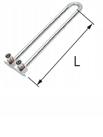 Mosazné kombinované koleno s trubkou Cu O15 ultraPRESS – 16 L 300 mm