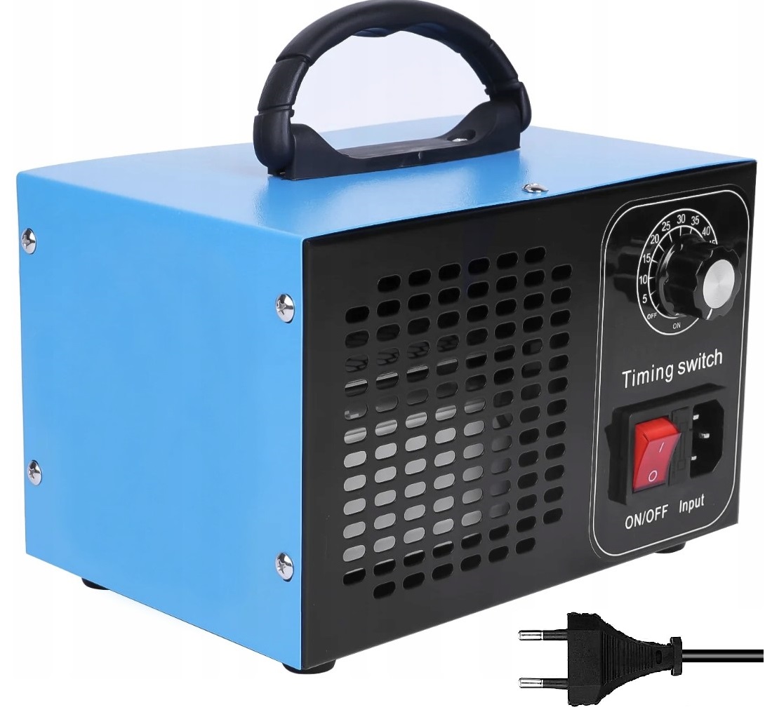 Generator Ozonu Ozonator Oczyszczacz Powietrza do Domu Samochodu Niebieski
