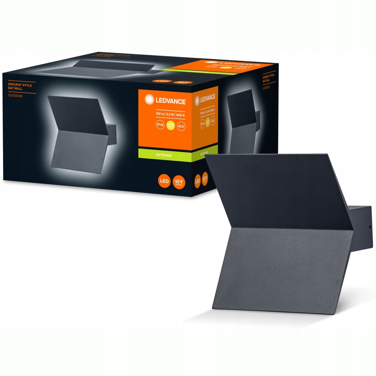 Nástenné svietidlo Fasádna vonkajšia lampa Led 9,5 W 3000K Ledvance