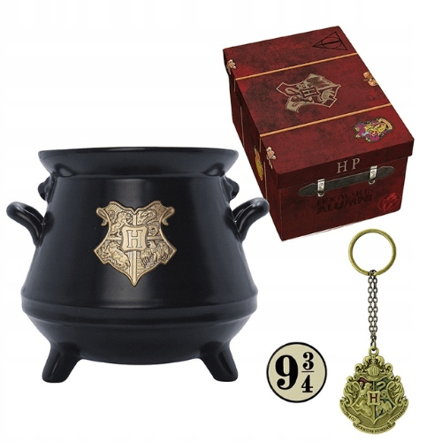 Dárková sada Harry Potter – 3D hrnek, Přívěsek Na Klíče a Pin Hogwarts ABYstyle