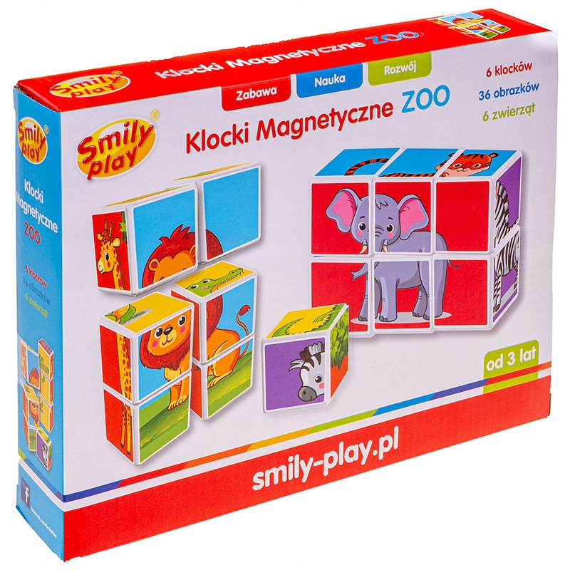 

Klocki magnetyczne układanka puzzle zwierzęta