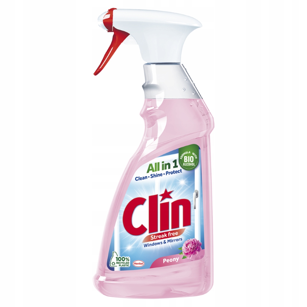 Clin Tekutý přípravek na mytí skel a zrcadel Pivoňka Set 11 x 500 ml