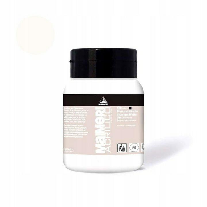 Barva akrylová Titanium white 018 500ml Maimeri Acrilico