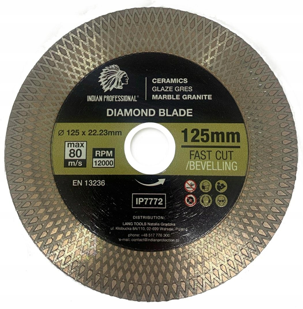 Diamantový Kotouč 125 mm x 1,9 mm x 22,2 mm Fast Cut Indian Professional