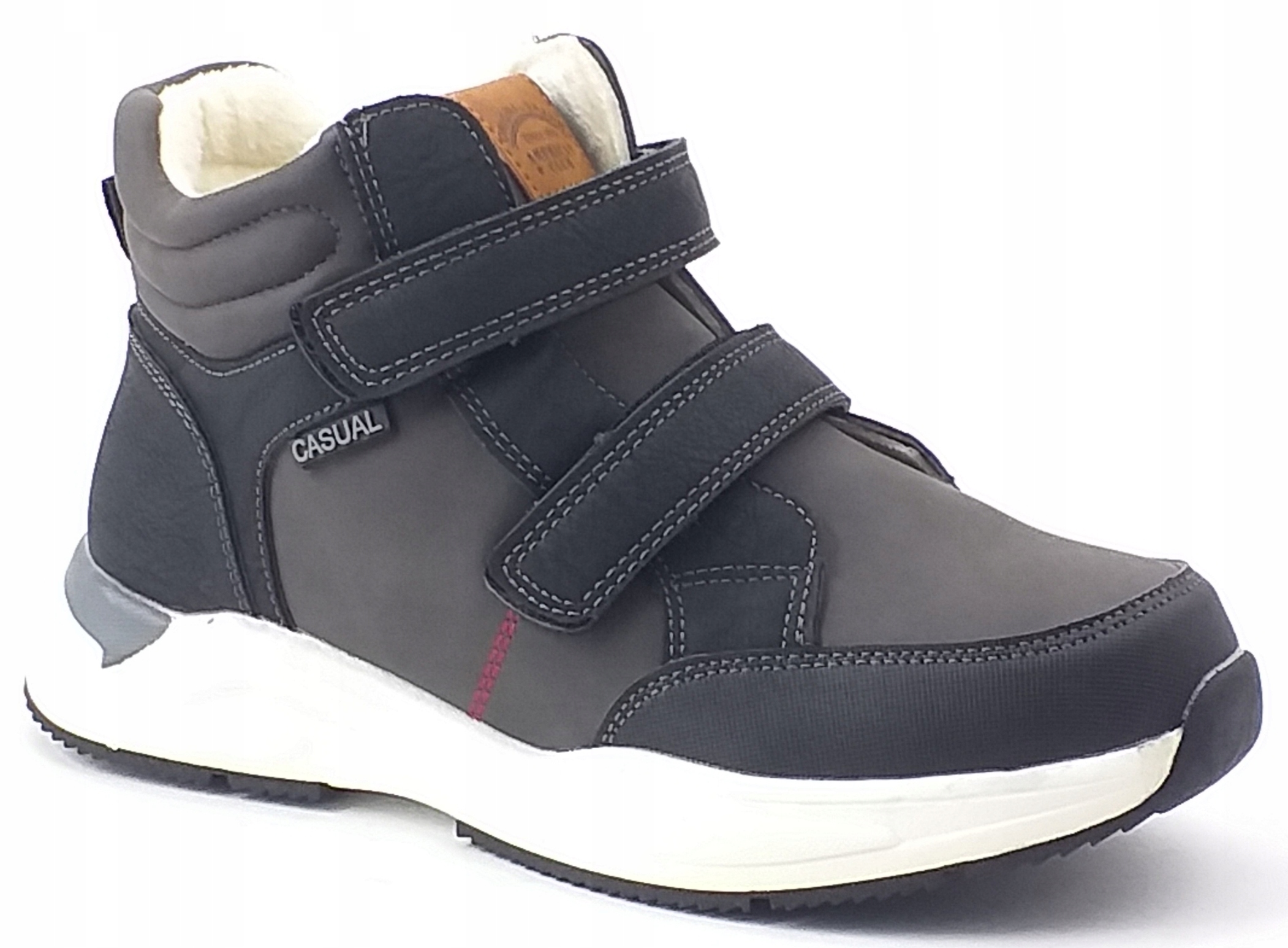 TRAPERY chłopięce CIEPŁE buty na rzepy Suwak xd70 American Club r 35