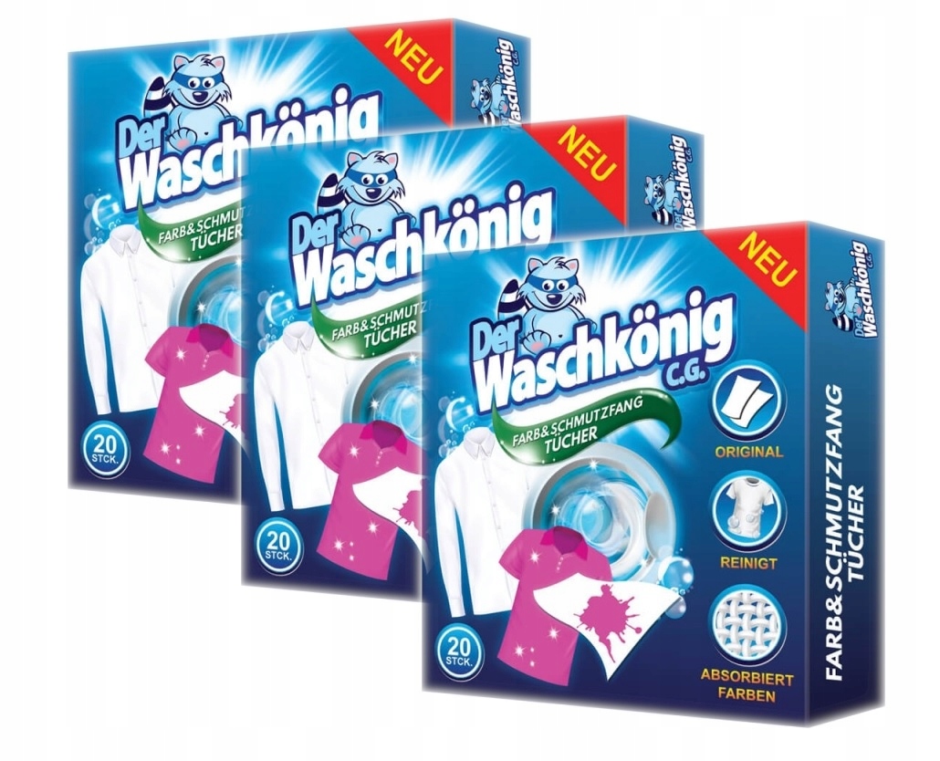 

Waschkönig Chusteczki wyłapujące kolor 3x 20szt