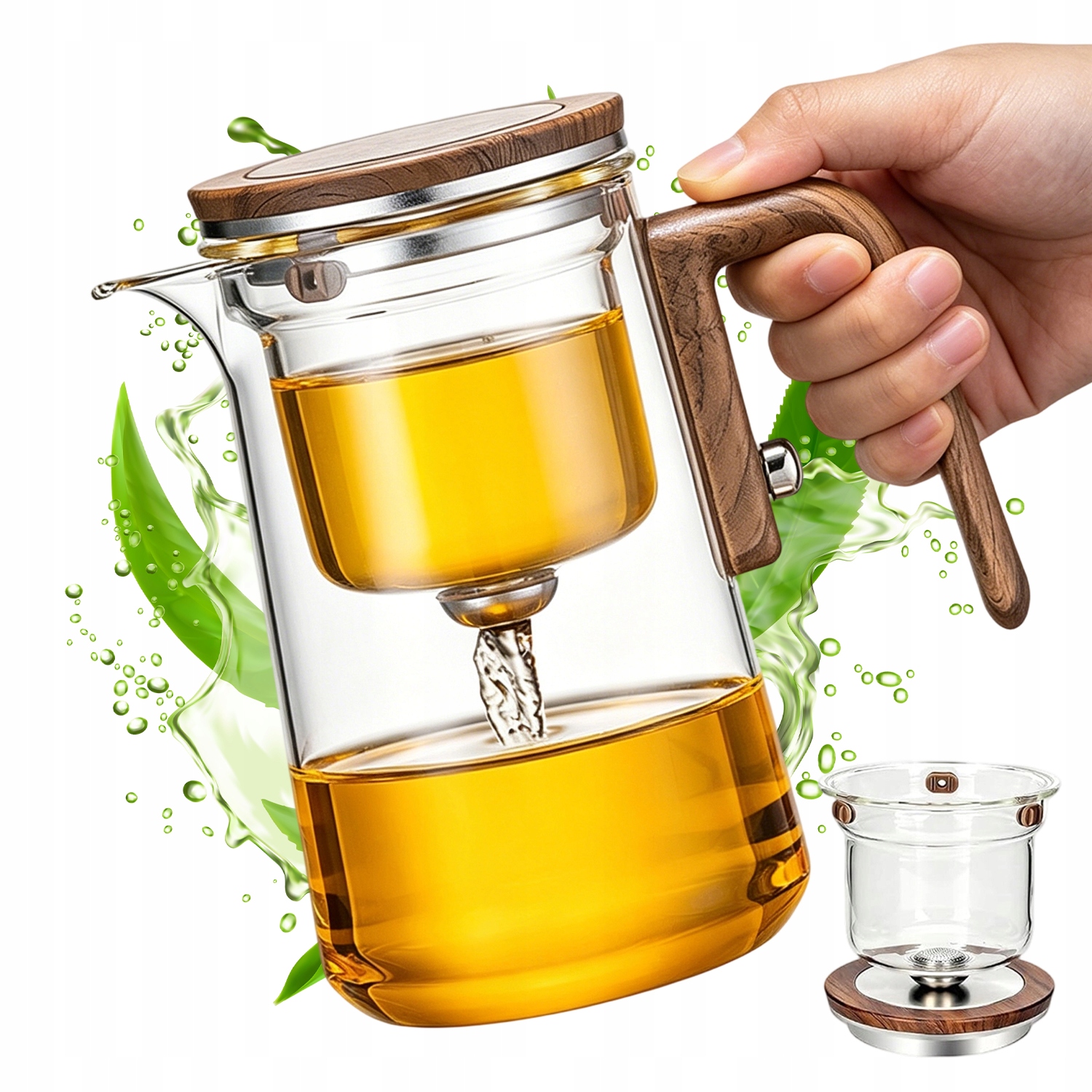 Magnetic Tea Glass Tea Šálek na čajWith Infuser 800 ml