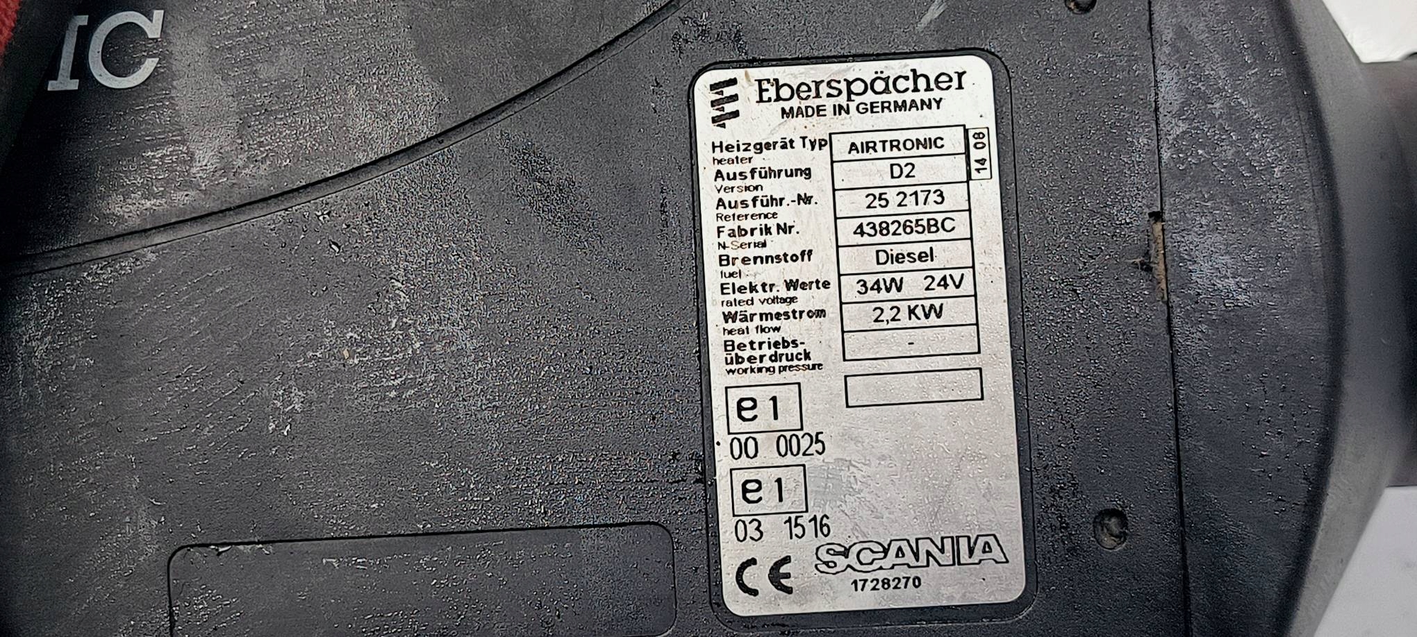WEBASTO heating 1463893 SCANIA R 420