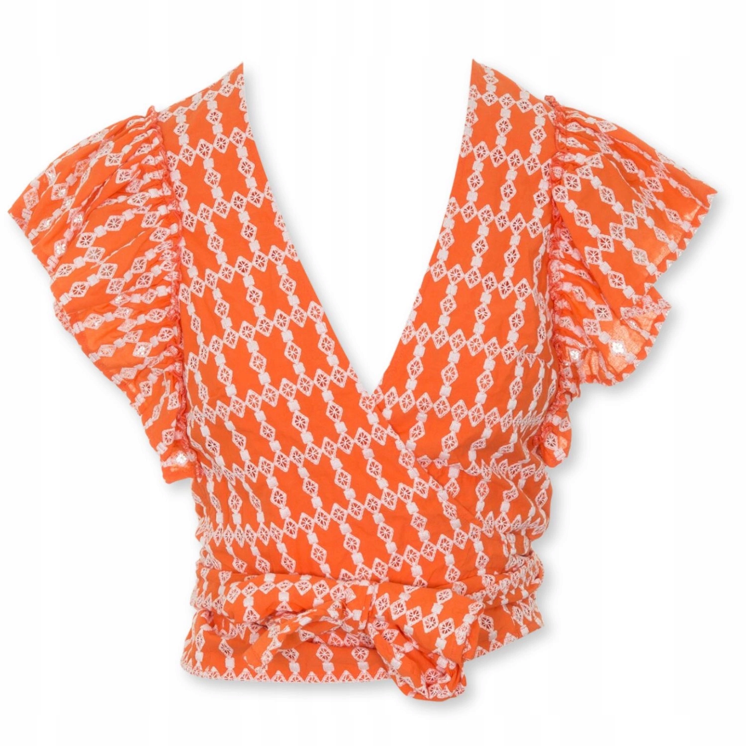 Dámská halenka Silvian Heach s volánem a zavazováním vel. M It 42