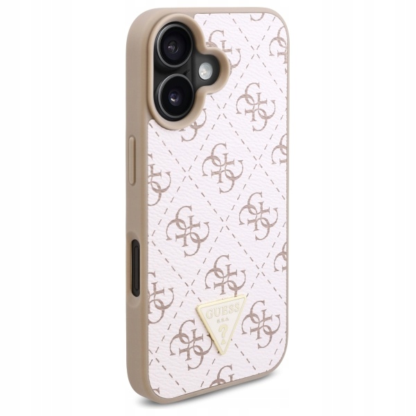 Guess twarde etui 4G Triangle Metal iPhone 16 Plus (GUHCP16MPG4GPH) białe