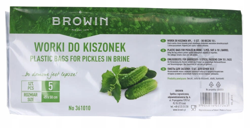 WORKI do kiszonek 5 szt do beczki 10L