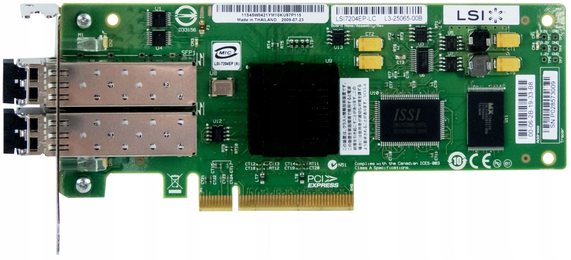 Lsi LSI7204EP-LC L3-25065-00B 2x Fibre Channel 4Gb/s Pcie Lp