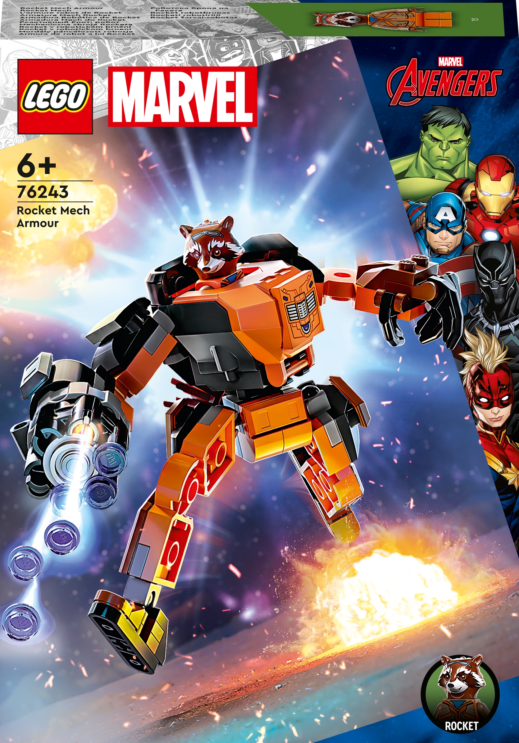 

Lego Heroes Mechaniczna zbroja Rocketa 76243
