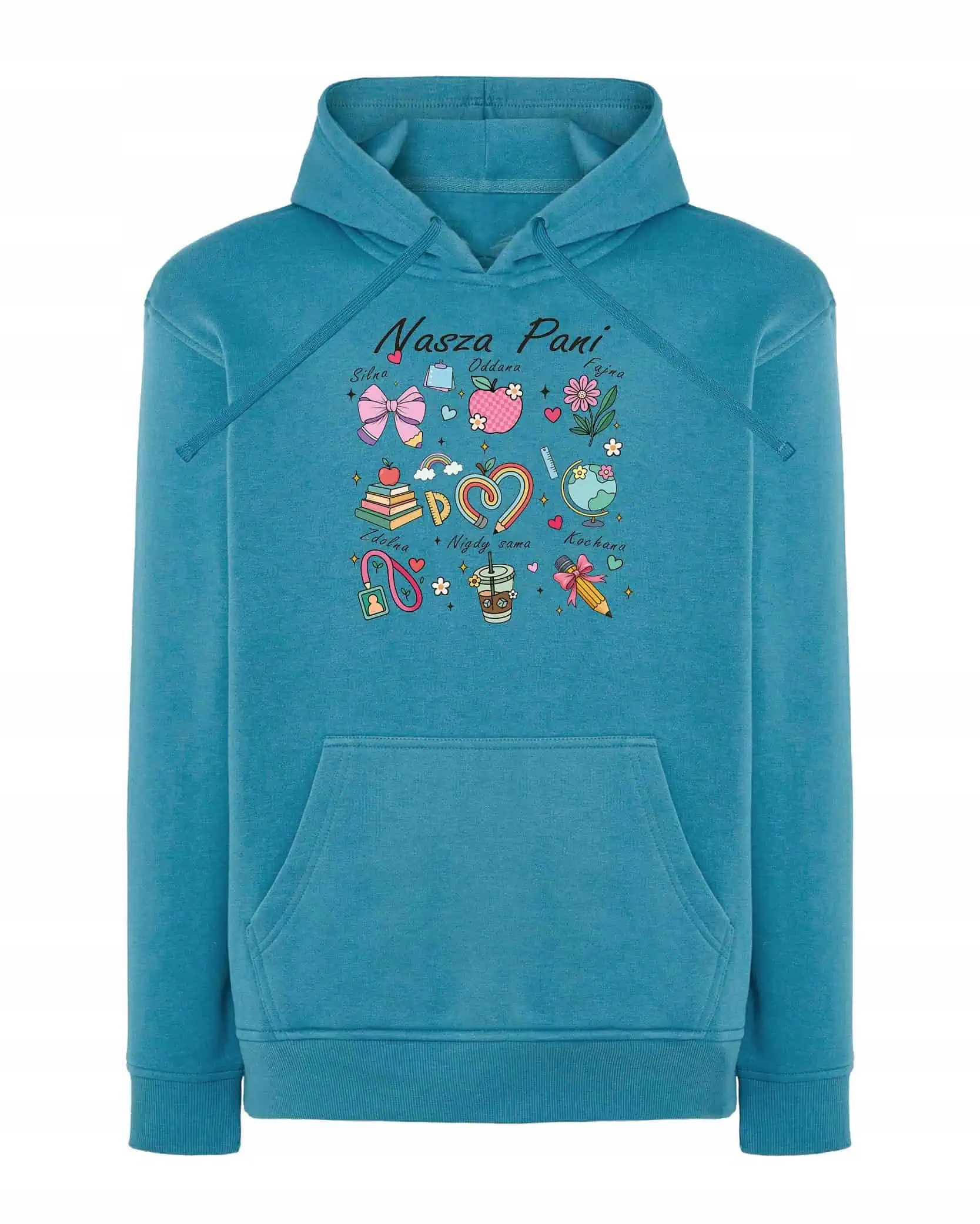 Mikina s kapucí Den učitelů Vlastnosti učitelky Modrá L