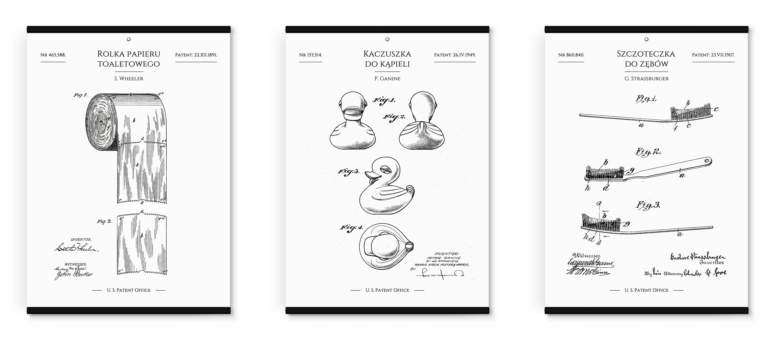 

Plakaty grafiki do toalety ubikacji łazienki x3