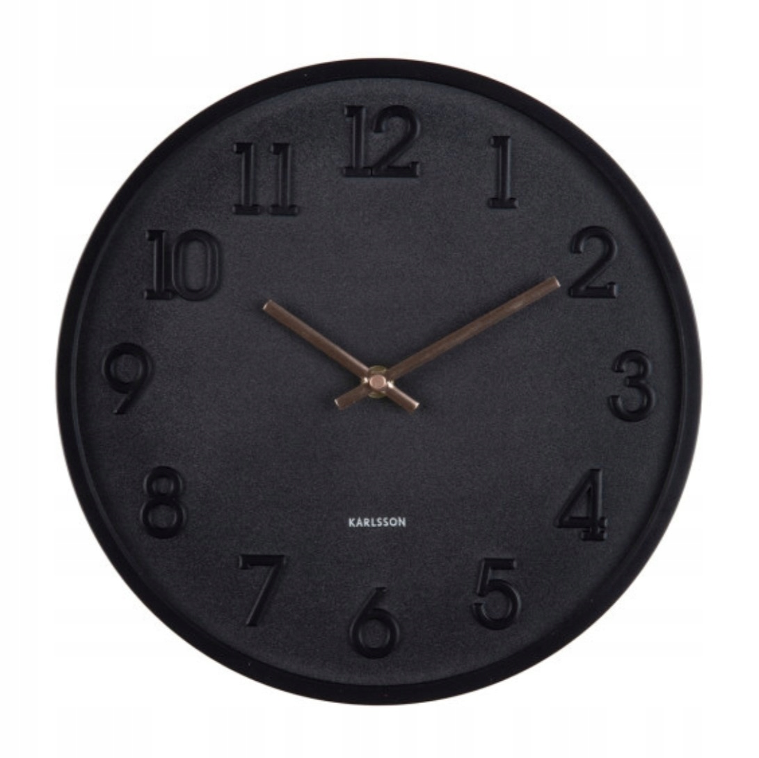 Tichý moderní nástěnný hodinový stroj do obývacího pokoje kuchyně, černý Calma