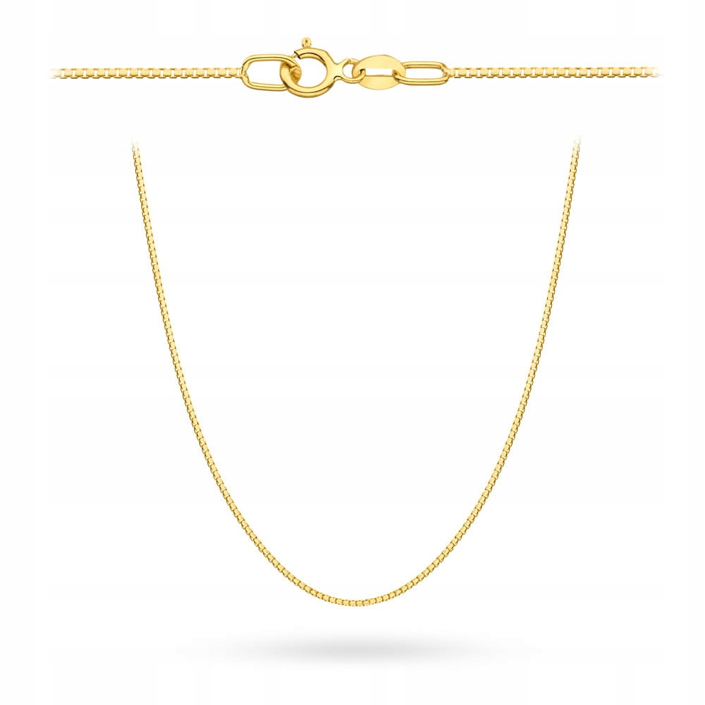 Zlatý řetízek kostka 585 silná vazba 42 cm dárek klasický vzor 0.87 g