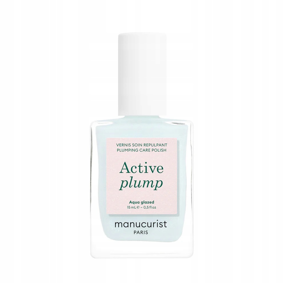 Manucurist Active Plump lak na nehty s kolagenem Aqua Glazed 15 ml