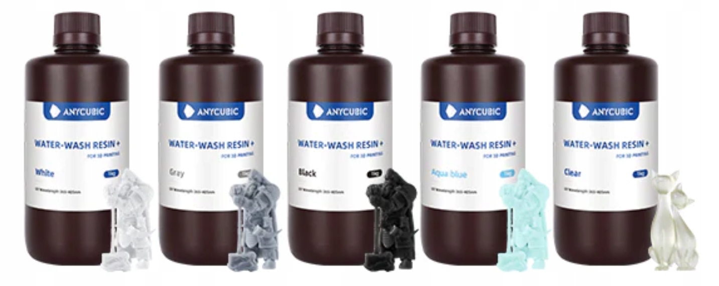 Żywica UV Anycubic Water Washable+ White Biały 1l 1kg Producent Anycubic