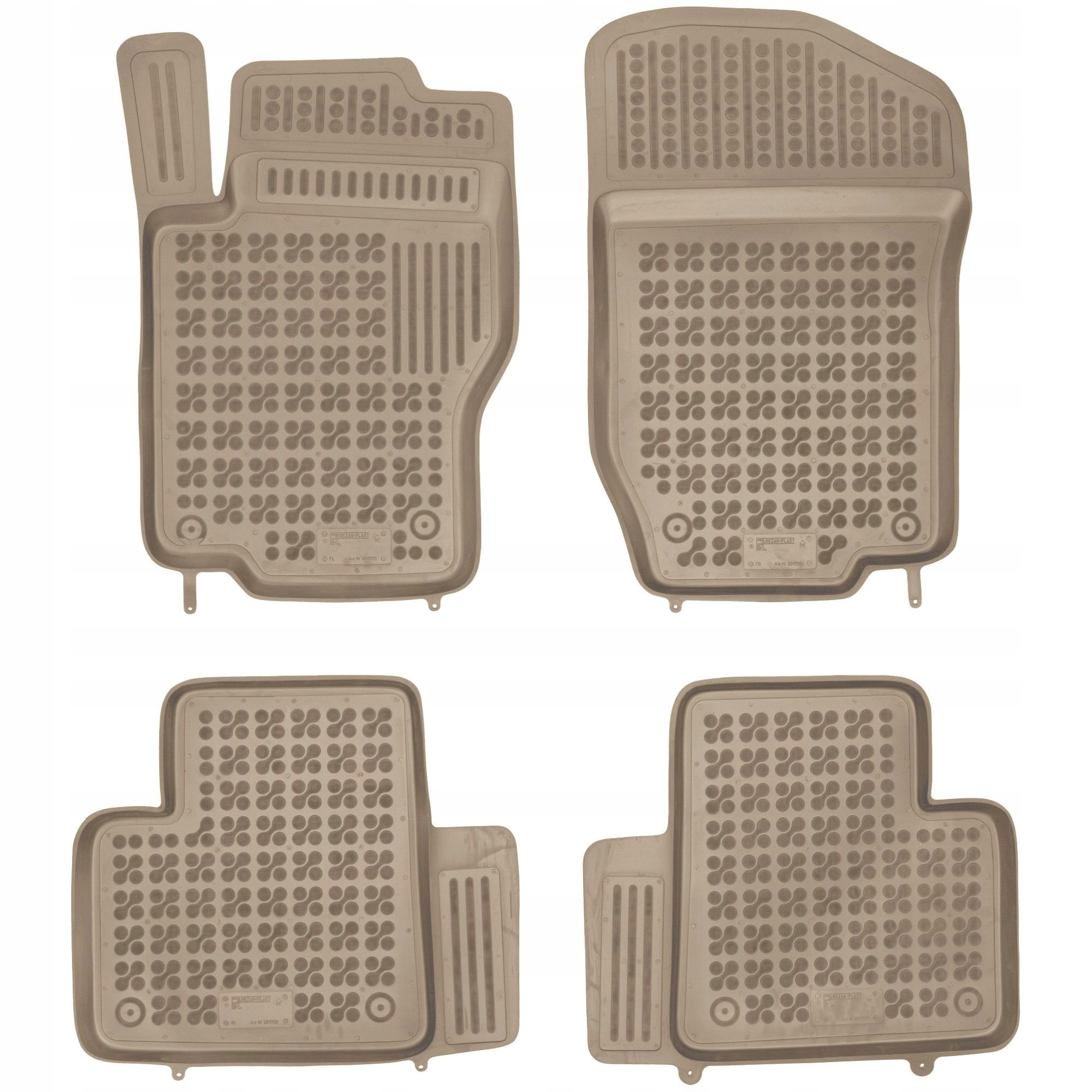 Béžové gumové rohože Mercedes trieda M (W164) 2005-2011