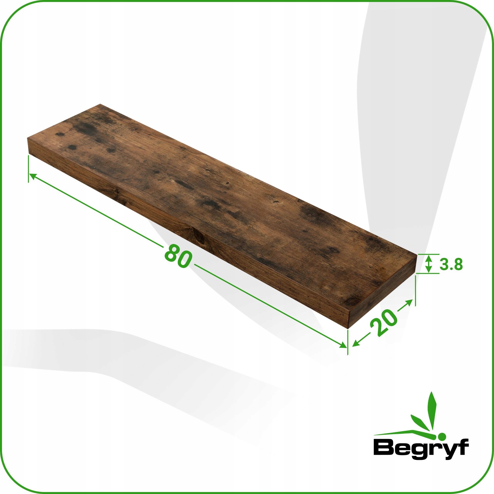 PÓŁKA ścienna 80 cm LOFT rustykalny wisząca nowoczesne salon Kod producenta VP6