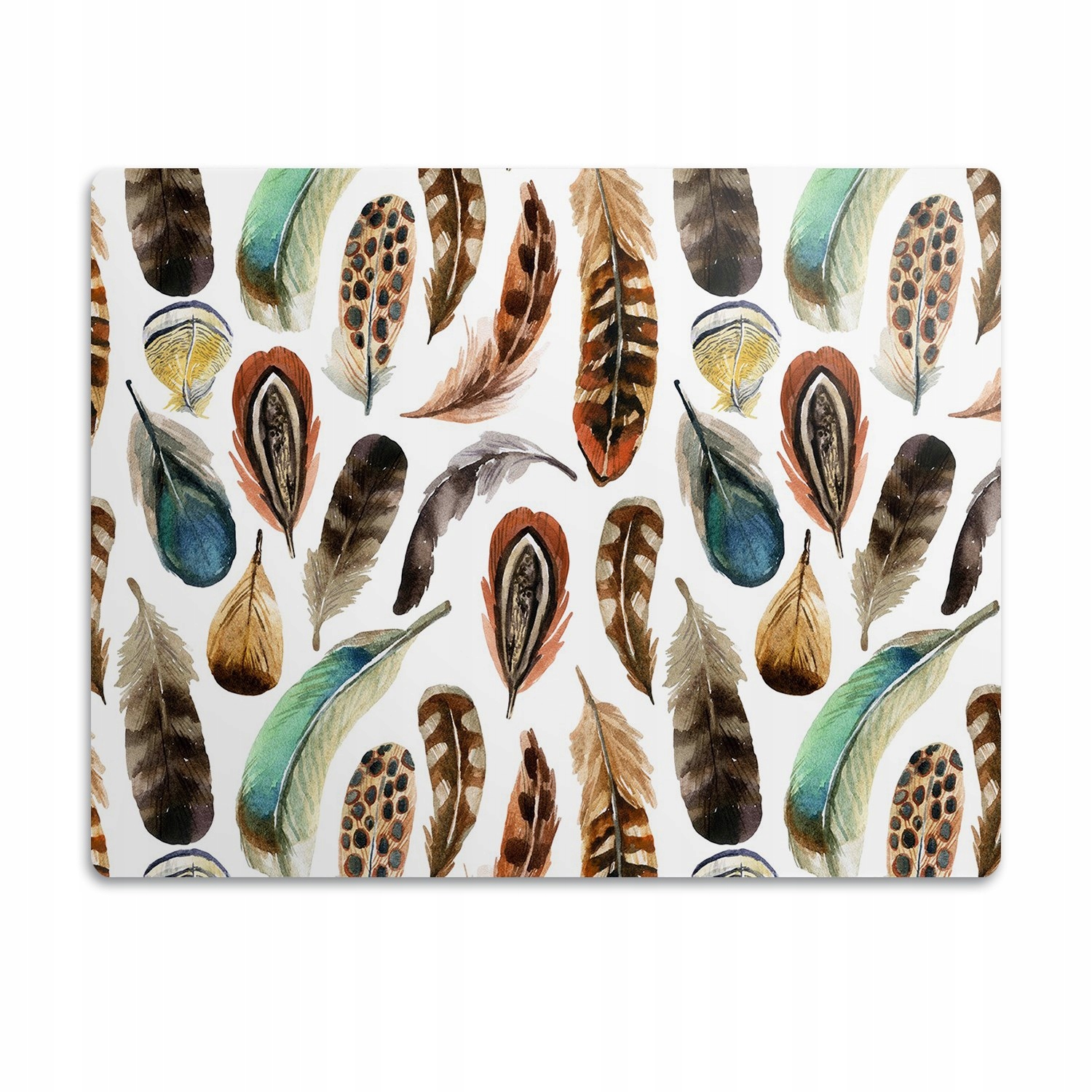 Levně Pro psa podložka pod misku Ptačí barevné peří 90x60