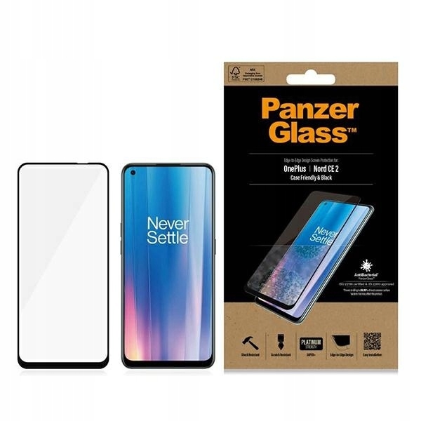 Sklo PanzerGlass E2E Super+ OnePlus Nord Ce 2 Case Friendly černá/černá