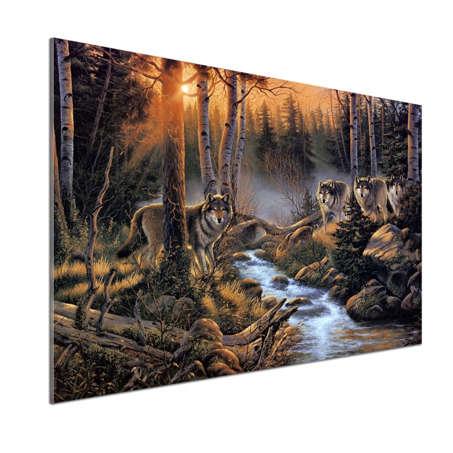 Panel do kuchyne Wataha vlkov 100 x 70 cm Lepidlo