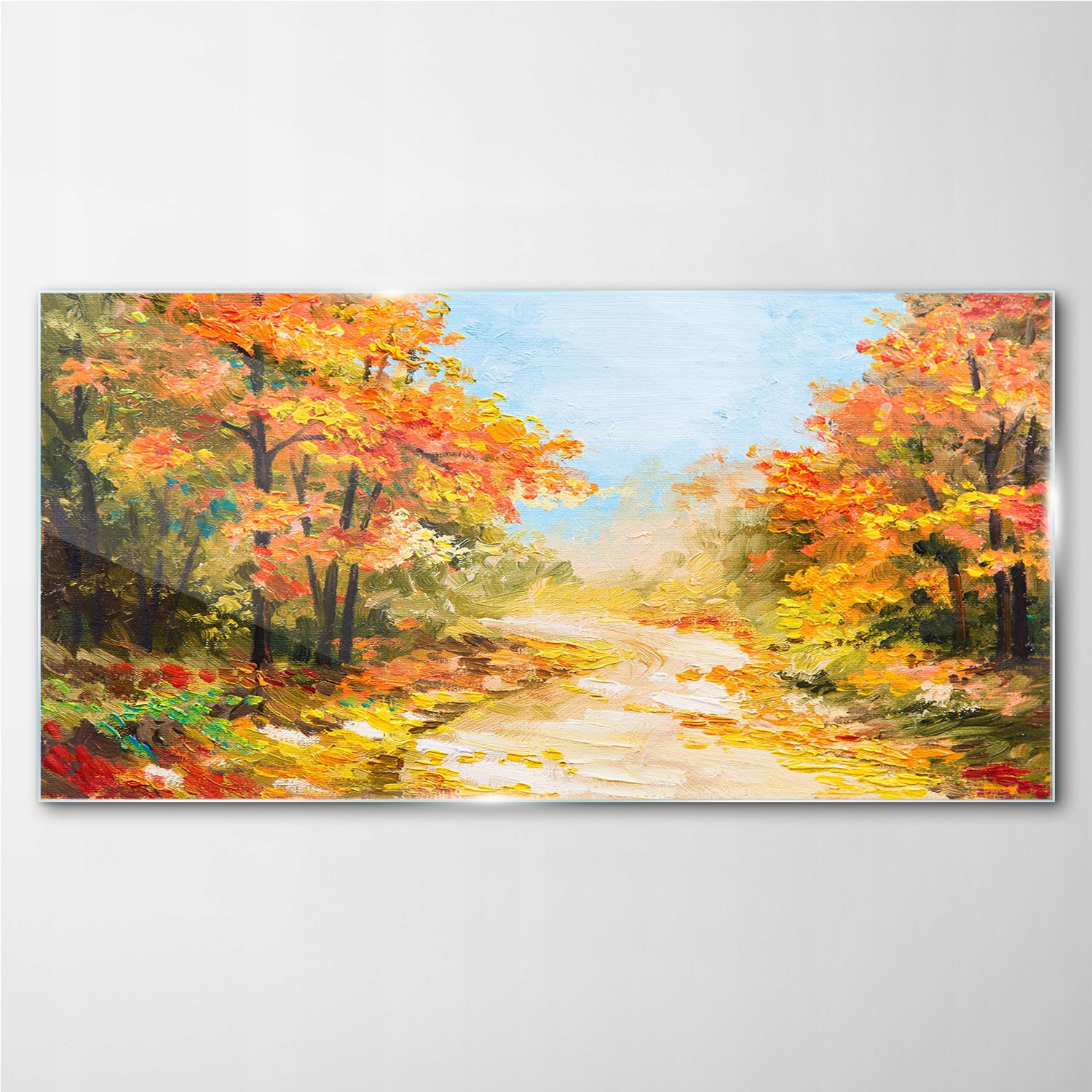 

Foto-obraz szklany Las ścieżka jesień 100x50 cm