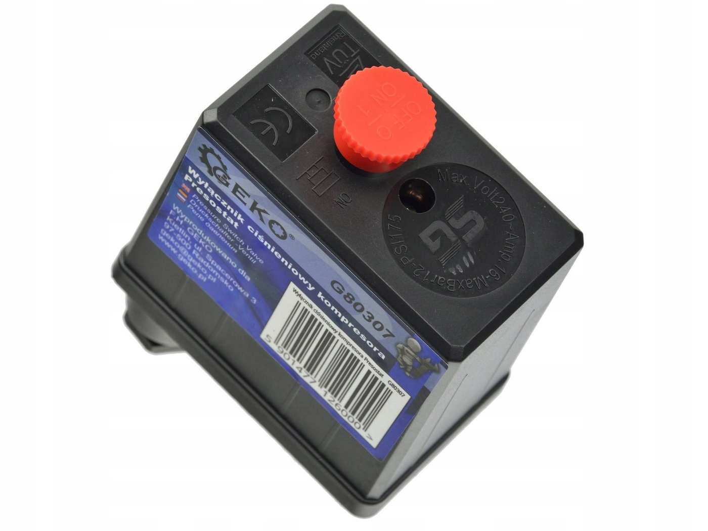 WYŁĄCZNIK ciśnieniowy do kompresora 230V PRESOSTAT Marka Geko