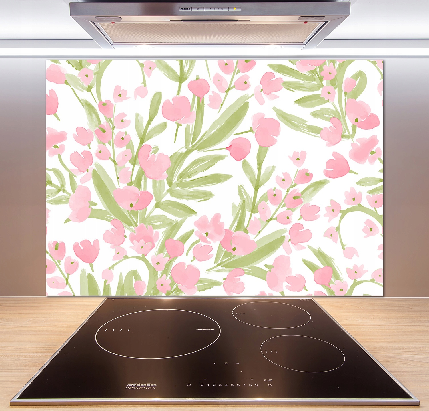 

Panel do kuchni Kwiecisty wzór 100x70 cm + Klej